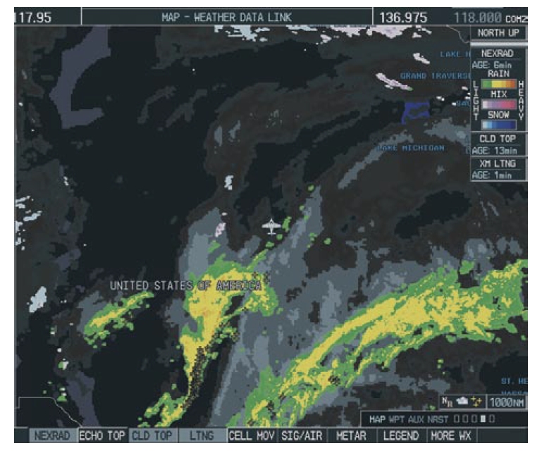 multi function display - weather data link